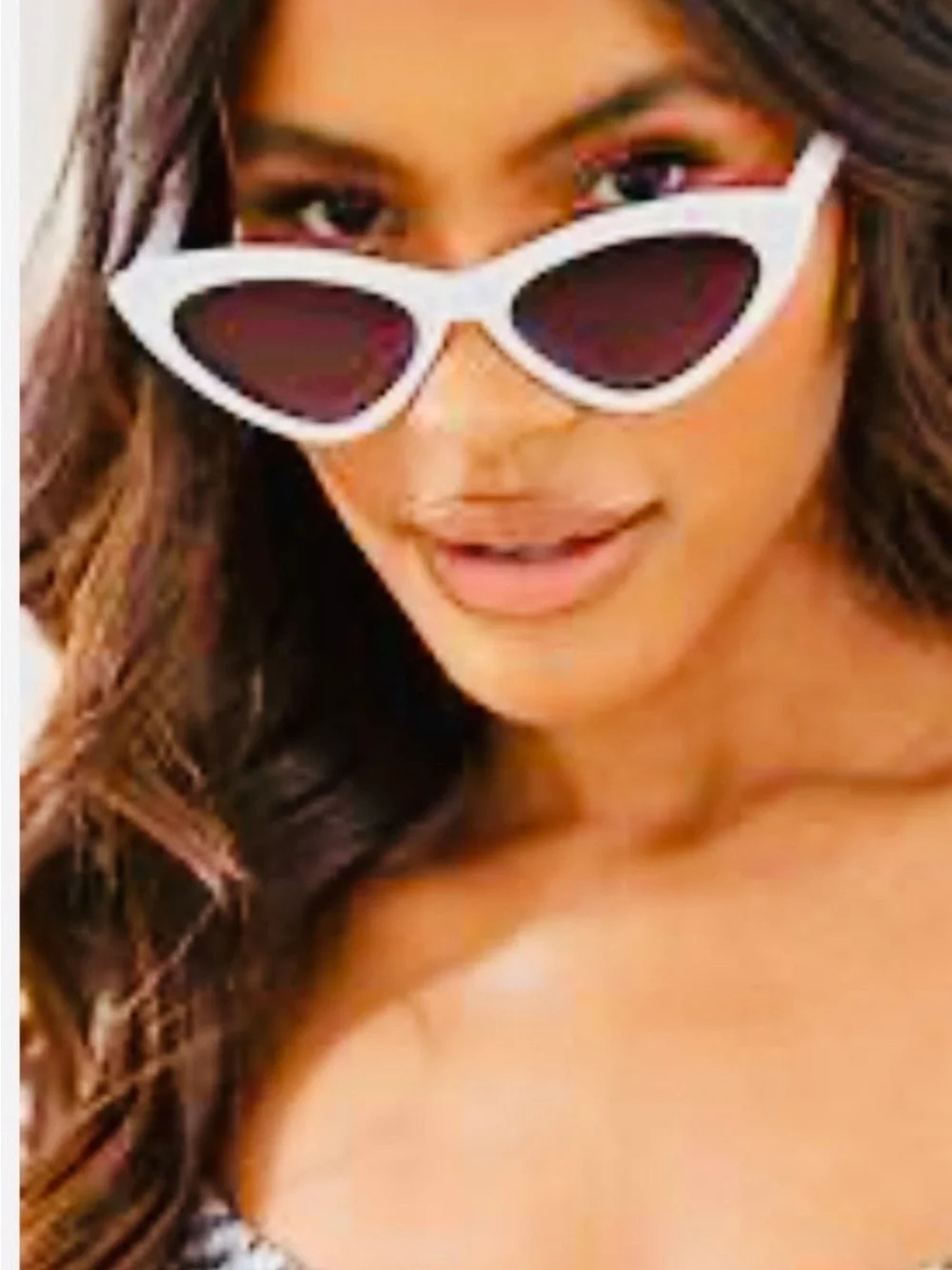 White Cat Eye Sunglasses -